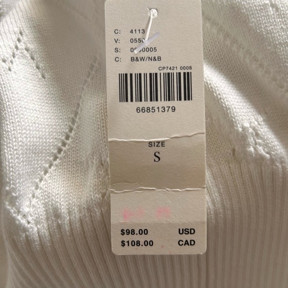 Anthropologie Maeve Violette Icon Logo Vest | Black & White | Size Small | NWT - Picture 16 of 16